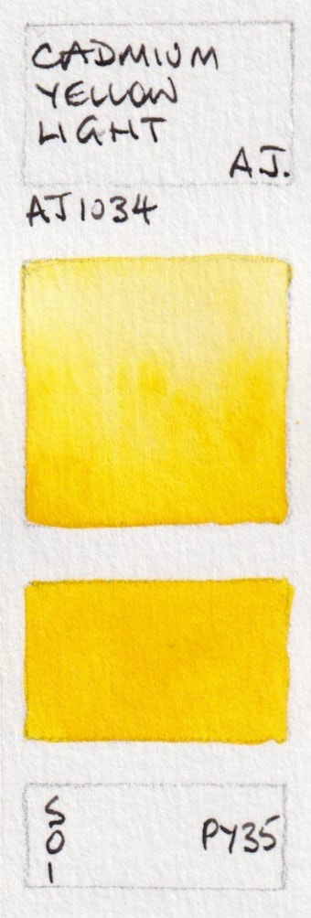 Yellow Watercolour Swatches - Jane 