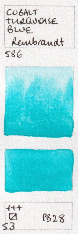 Winsor & Newton : Professional Watercolor : Half Pan : Cobalt Turquoise  Light
